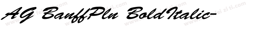 AG BanffPln BoldItalic字体转换